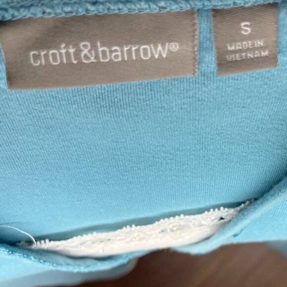 Croft & Barrow Blue Tank Top Lace Detail Women’s Small - Picture 3 of 6